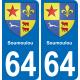 64 Soumoulou sticker plate registration city