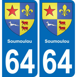 64 Soumoulou sticker plate registration city