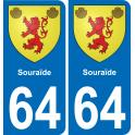 64 Souraïde adesivo piastra di registrazione city