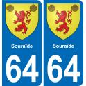 64 Souraïde sticker plate registration city