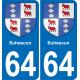 64 Suhescun sticker plate registration city