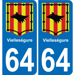 64 Vielleségure sticker plate registration city