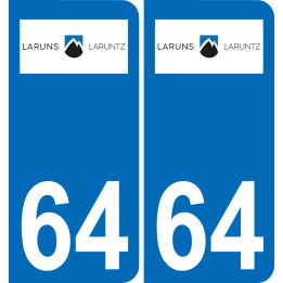 64 Laruns-logo aufkleber plakette ez stadt