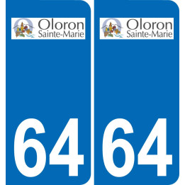 64 Oloron-Sainte-Marie -logo aufkleber plakette ez stadt