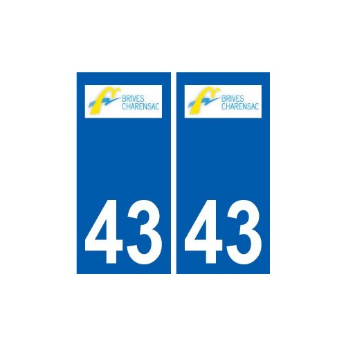 43 Brives-Charensac logo autocollant plaque immatriculation ville