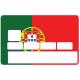 Autocollant drapeau Portugal numéro 12 carte bleue carte bancaire CB adhésif sticker
