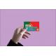 Autocollant drapeau Portugal numéro 12 carte bleue carte bancaire CB adhésif sticker