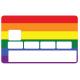 Autocollant drapeau LGBT numéro 69 carte bleue carte bancaire CB adhésif sticker