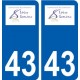 43 Saint-Just-Malmont logo autocollant plaque immatriculation ville
