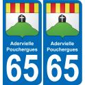 65 Adervielle-Pouchergues-aufkleber plakette ez stadt