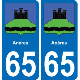 65 Anères sticker plate registration city