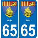 65 Anla sticker plate registration city