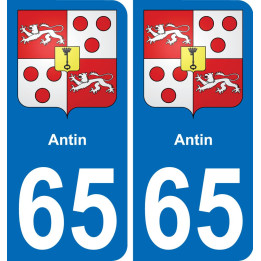 65 Antin placa etiqueta de registro de la ciudad
