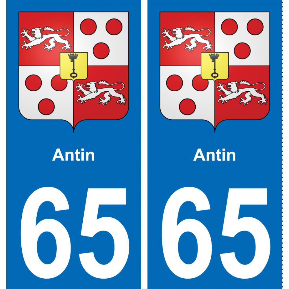 65 Antin placa etiqueta de registro de la ciudad