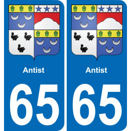 65 Antist placa etiqueta de registro de la ciudad