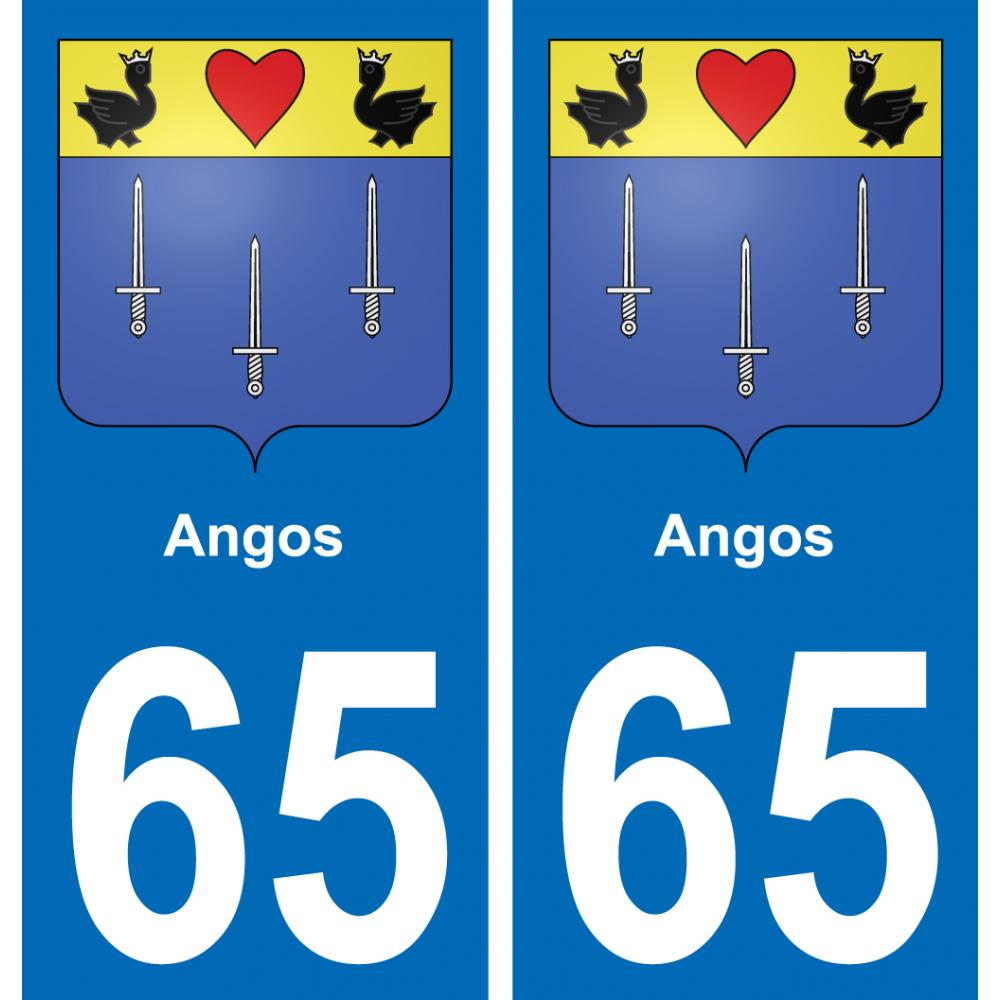 65 Angos placa etiqueta de registro de la ciudad