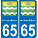 65 Arcizac-Adour adesivo piastra di registrazione city