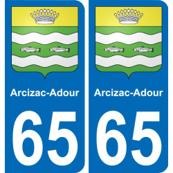 65 Arcizac-Adour-aufkleber plakette ez stadt
