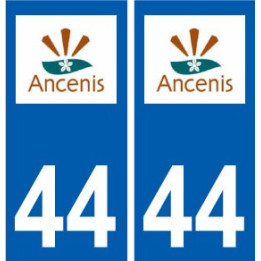 44 Ancenis logo autocollant plaque stickers ville