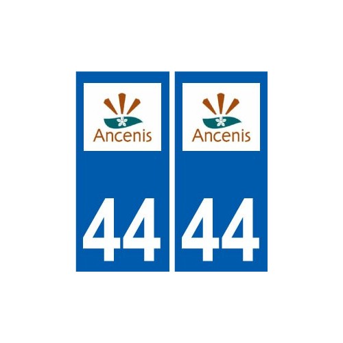 44 Ancenis logo autocollant plaque stickers ville