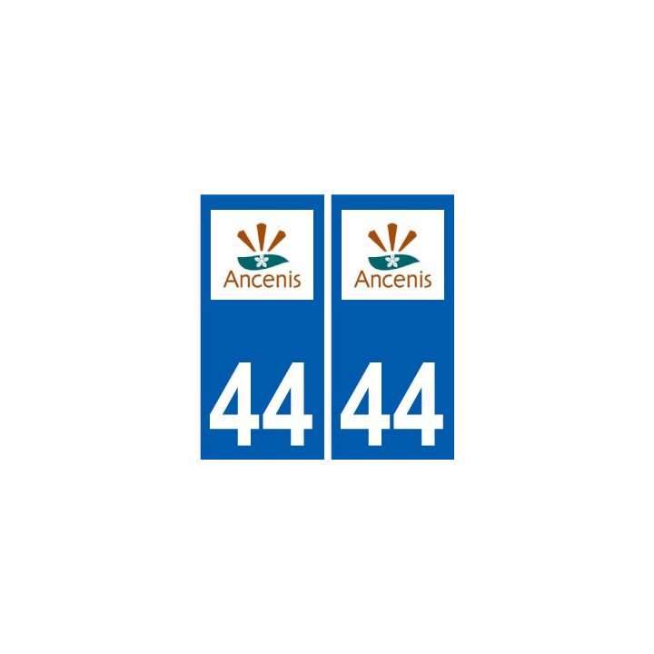 44 Ancenis logo autocollant plaque stickers ville