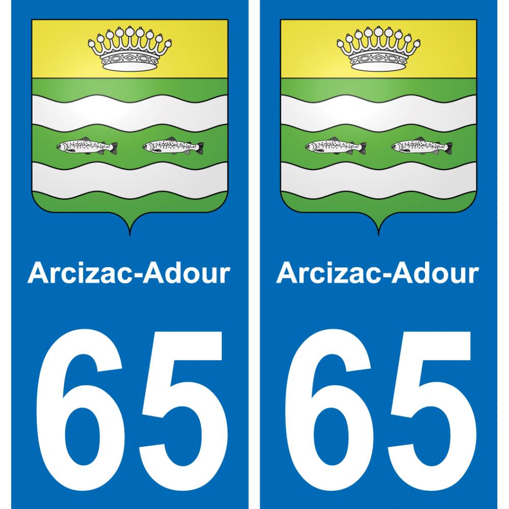 65 Arcizac-Adour-aufkleber plakette ez stadt