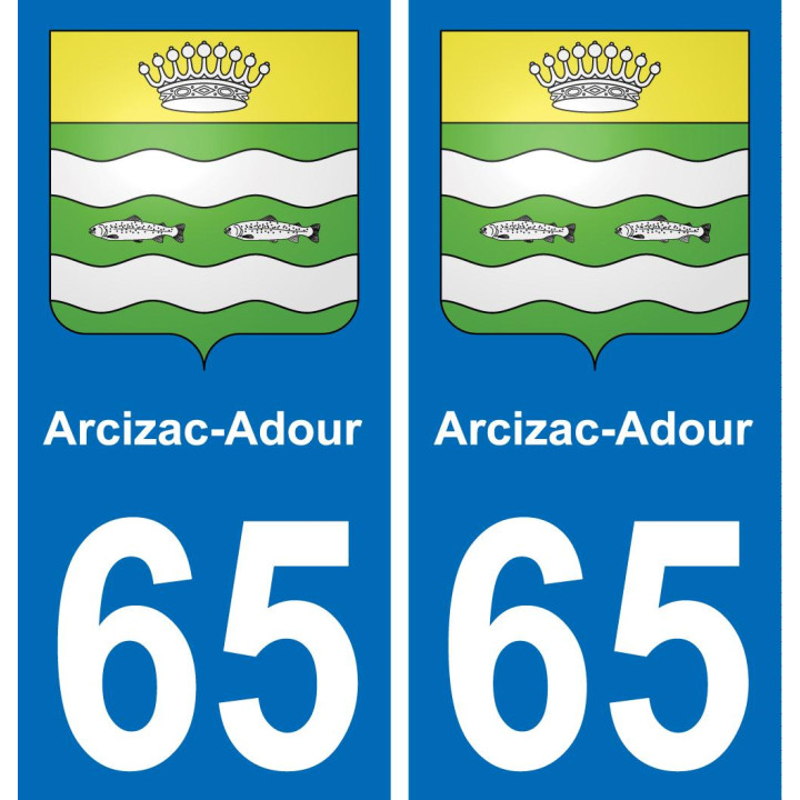 65 Arcizac-Adour-aufkleber plakette ez stadt