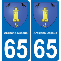 65 Arcizans-Dessus-aufkleber plakette ez stadt
