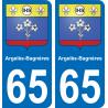 65 Argelès-Bagnères sticker plate registration city