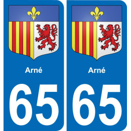 65 Arné placa etiqueta de registro de la ciudad