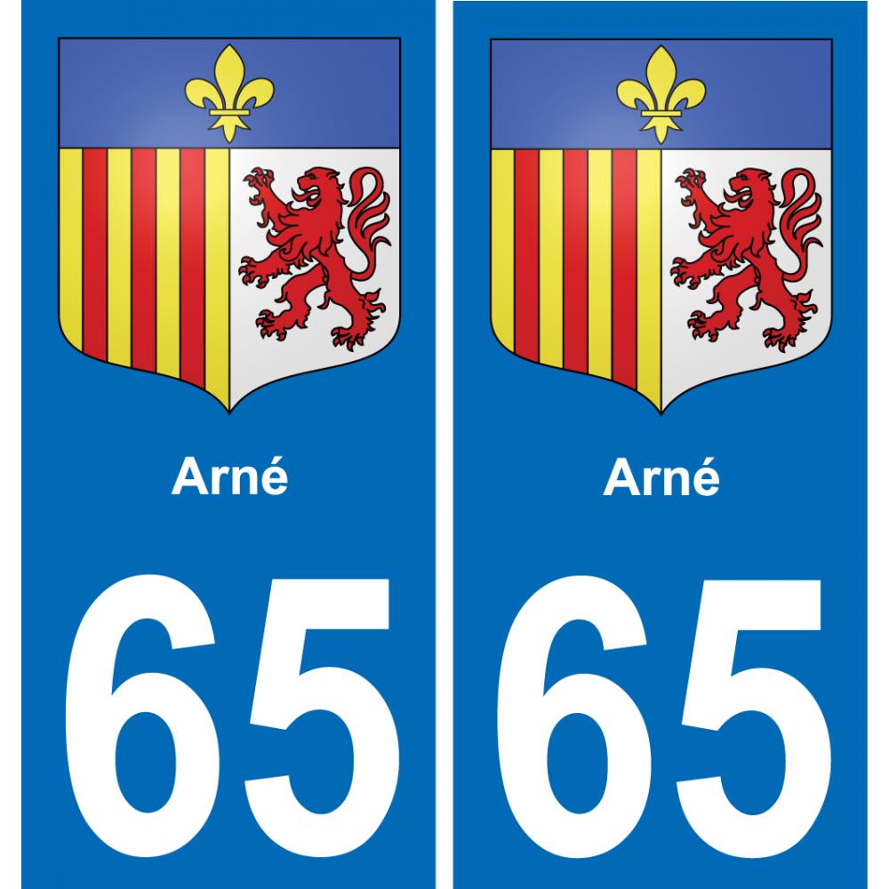 65 Arné placa etiqueta de registro de la ciudad