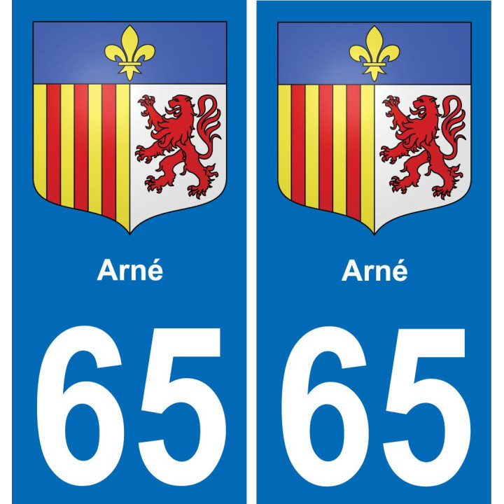 65 Arné sticker plate registration city