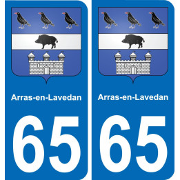 65 Arras-en-Lavedan-aufkleber plakette ez stadt