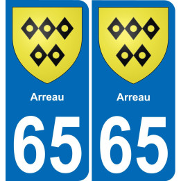 65 Arreau placa etiqueta de registro de la ciudad