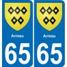 65 Arreau-aufkleber plakette ez stadt