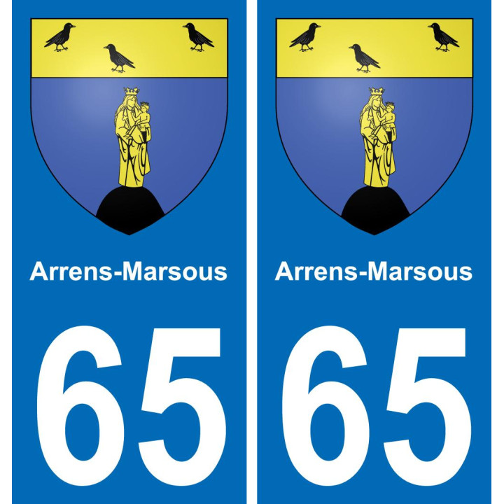 65 Arrens-Marsous-aufkleber plakette ez stadt
