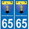 65 Arrens-Marsous adesivo piastra di registrazione city