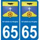 65 Arrodets-ez-Angles autocollant sticker plaque immatriculation auto ville