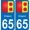 65 Artagnan adesivo piastra di registrazione city