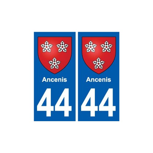 44 Ancenis autocollant plaque stickers ville