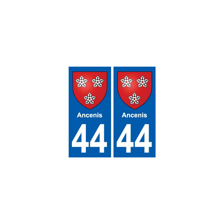 44 Ancenis autocollant plaque stickers ville