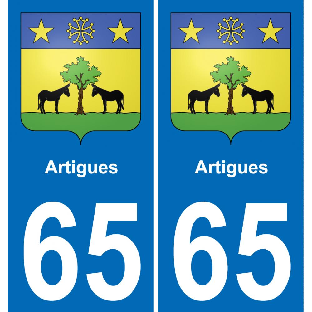 65 Artigues adesivo piastra di registrazione city