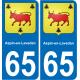 65 Aspin-en-Lavedan-aufkleber plakette ez stadt