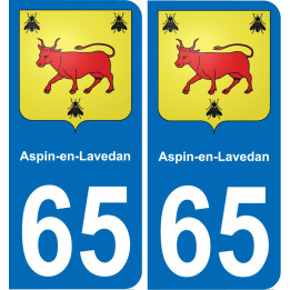 65 Aspin-en-Lavedan-aufkleber plakette ez stadt