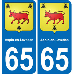 65 Aspin-en-Lavedan-aufkleber plakette ez stadt