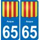 65 Asque autocollant sticker plaque immatriculation auto ville