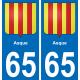 65 Asque autocollant sticker plaque immatriculation auto ville