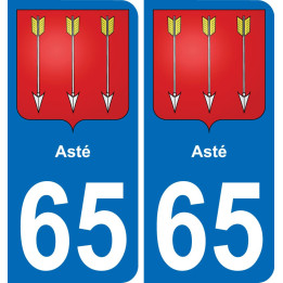 65 Asté-aufkleber plakette ez stadt