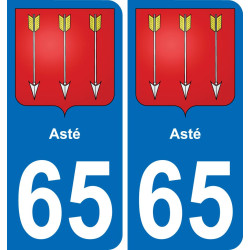65 Asté-aufkleber plakette ez stadt