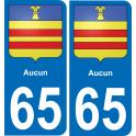 65 Aucun sticker plate registration city